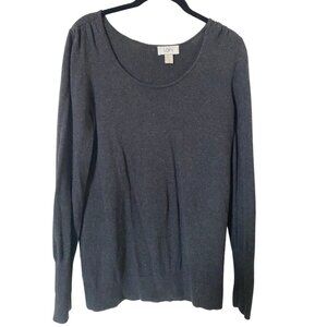 LOFT Grey Sweater with Buttons